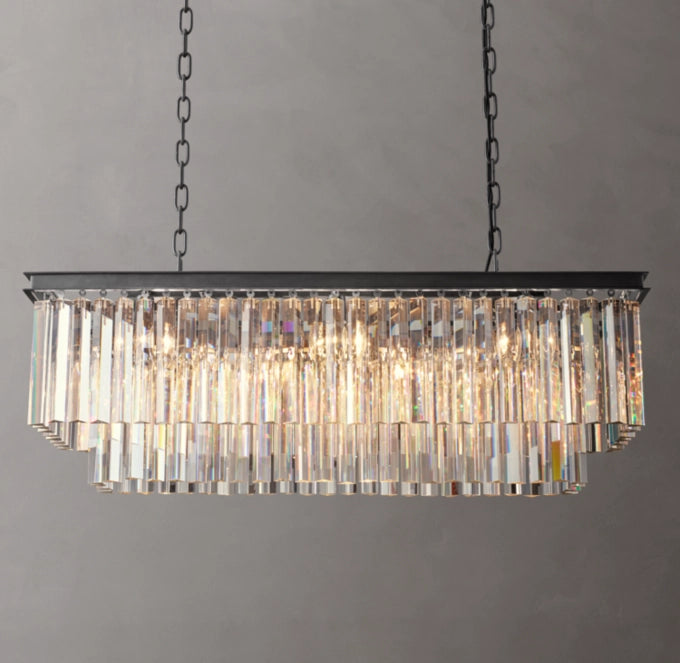 1920s Odeon Rectangular Chandelier 40"