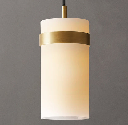 Ravelle Milk Glass Pendant 5"