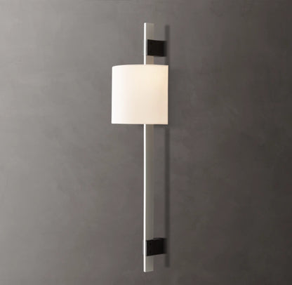 Vela Rectangular Bar Sconce - Round Shade