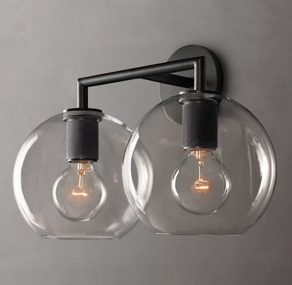 Utilitaire Globe Shade Double Sconce