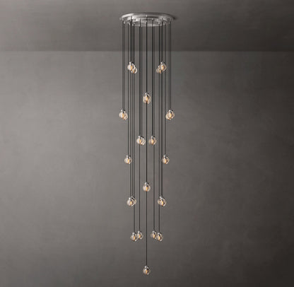 Pearl Round Chandelier 38"