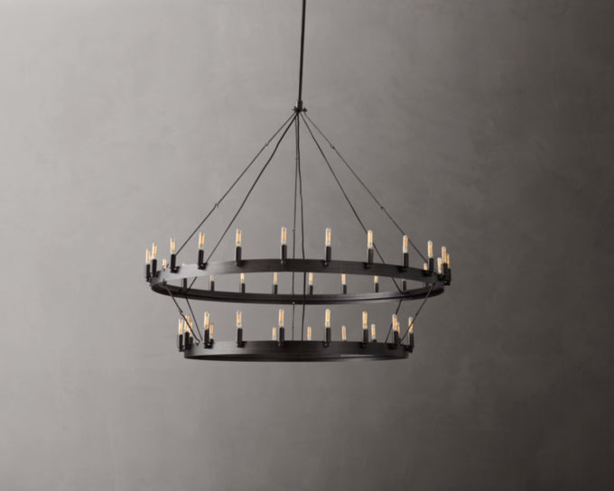 Camino Vintage Candelabra Two-Tier Chandelier 50"