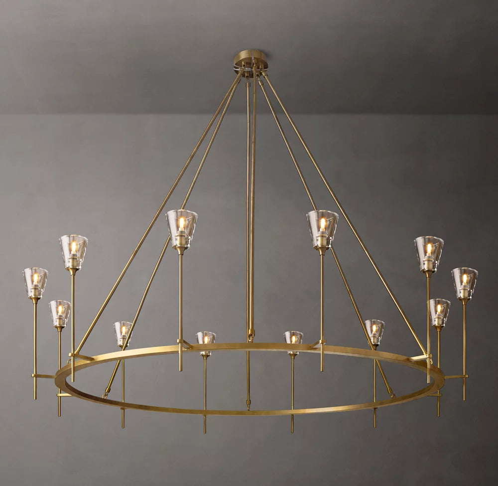 Torche De Verre Round Chandelier 70"