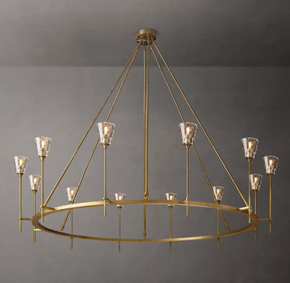 Torche De Verre Round Chandelier 70"
