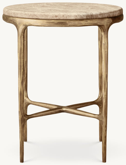 Thaddeus Marble Round Bedside Table
