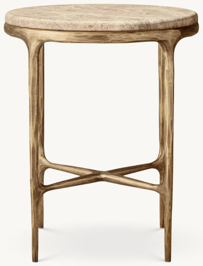 Thaddeus Marble Round Bedside Table