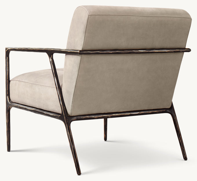 Thaddeus Track Arm Leather Chair