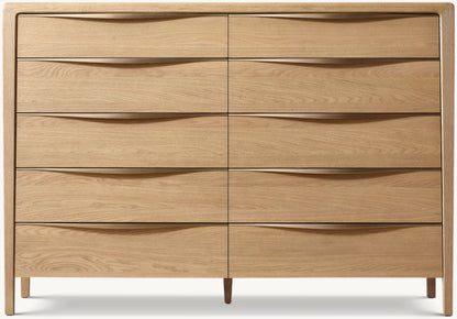 Gael Oak 10-Drawer Dresser