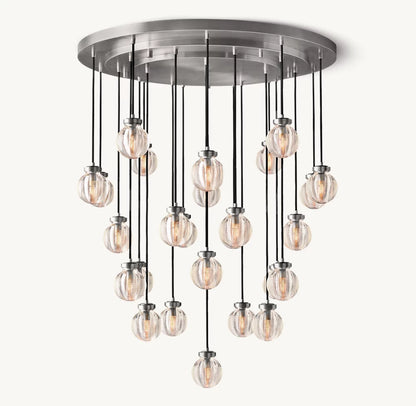 Pearl Round Chandelier 38"