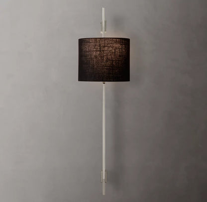 Vela Rectangular Bar Sconce - Round Shade