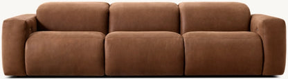 Blake Recliner Modular Leather 3-Piece Sofa