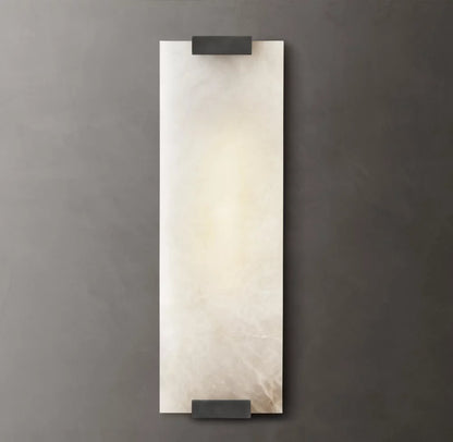 Hand-Carved Alabaster Grand Sconce