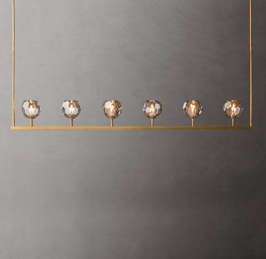 Boule De Cristal Smoke Glass Linear Chandelier 60"