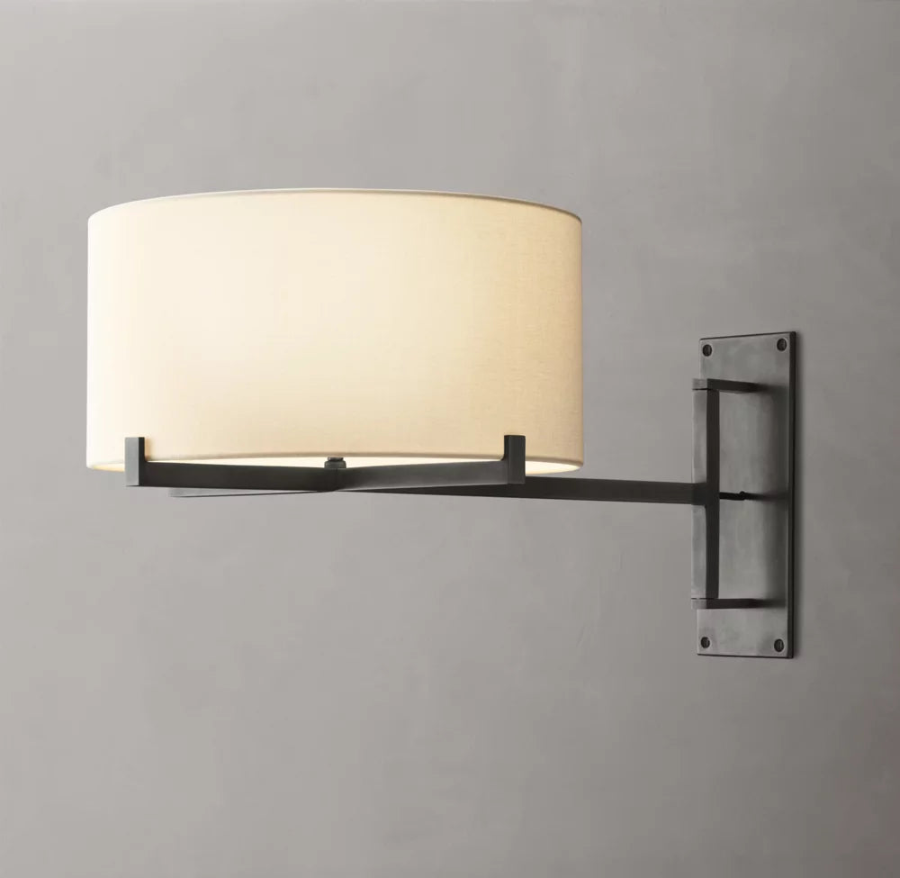 Pauillac Drum Shade Swing-Arm Sconce