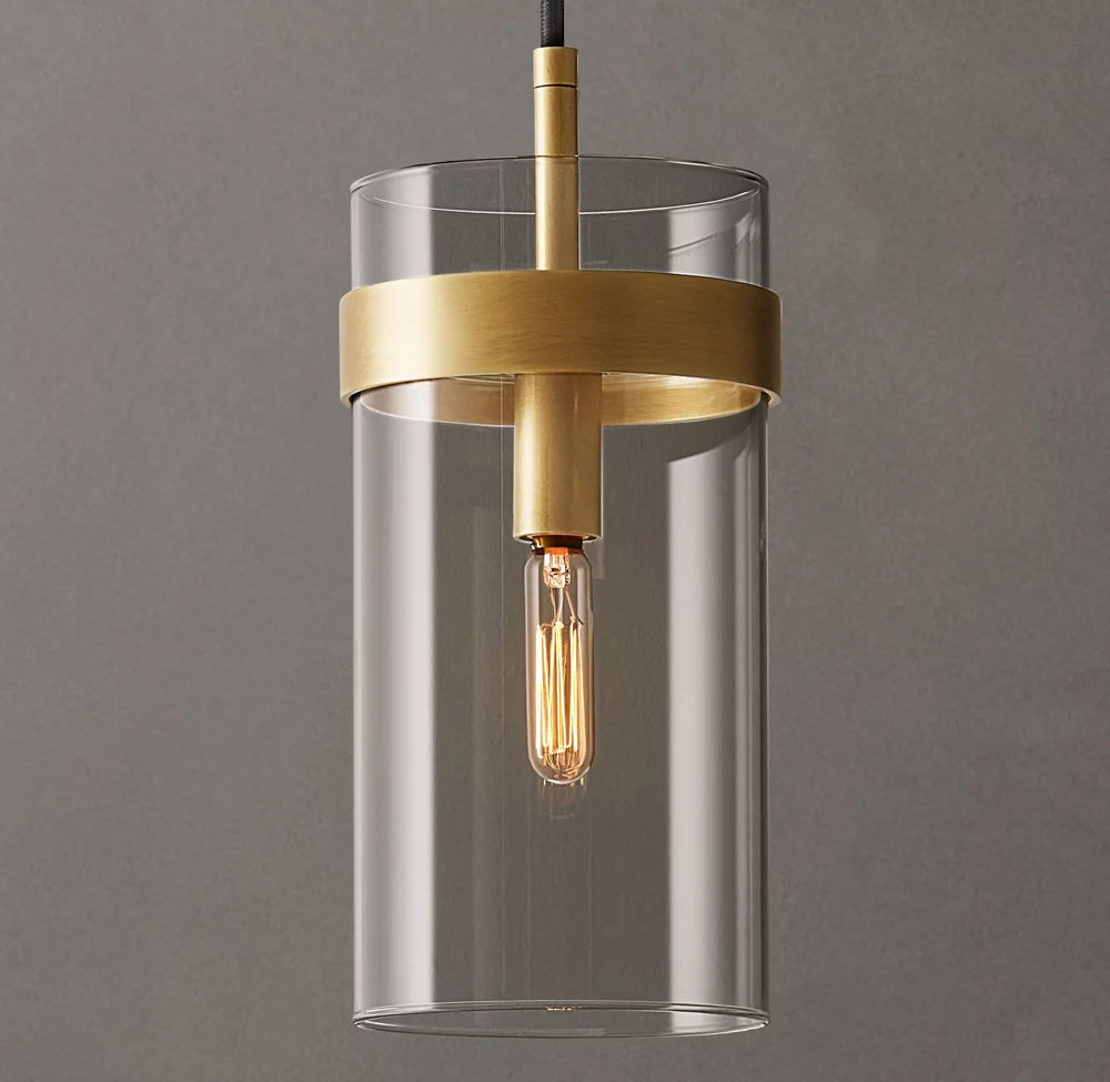 Ravelle Clear Glass Pendant 5"