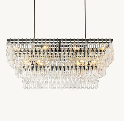 Marignan Tiered Rectangular Chandelier 60"