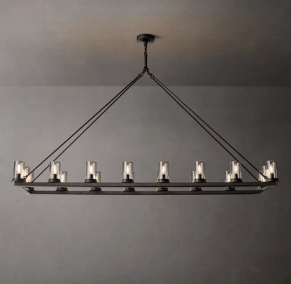 Ondra Linear Clear Glass Chandelier 72"