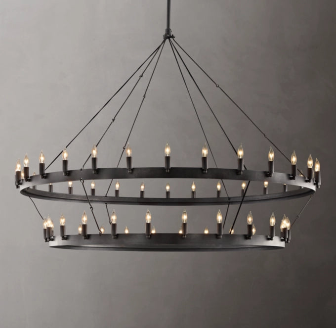 Camino Vintage Candelabra Two-Tier Chandelier 63"