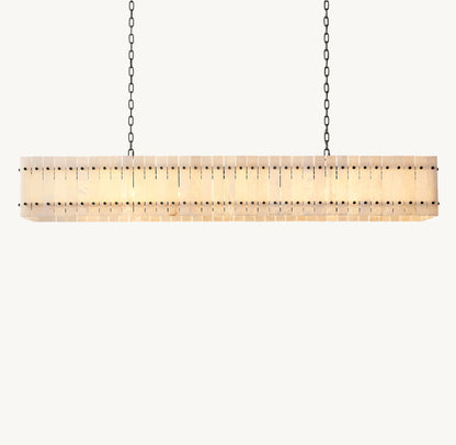 San Marco Alabaster Linear Chandelier 72"