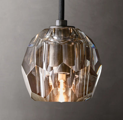 Boule De Cristal Smoke Glass Cord Pendant