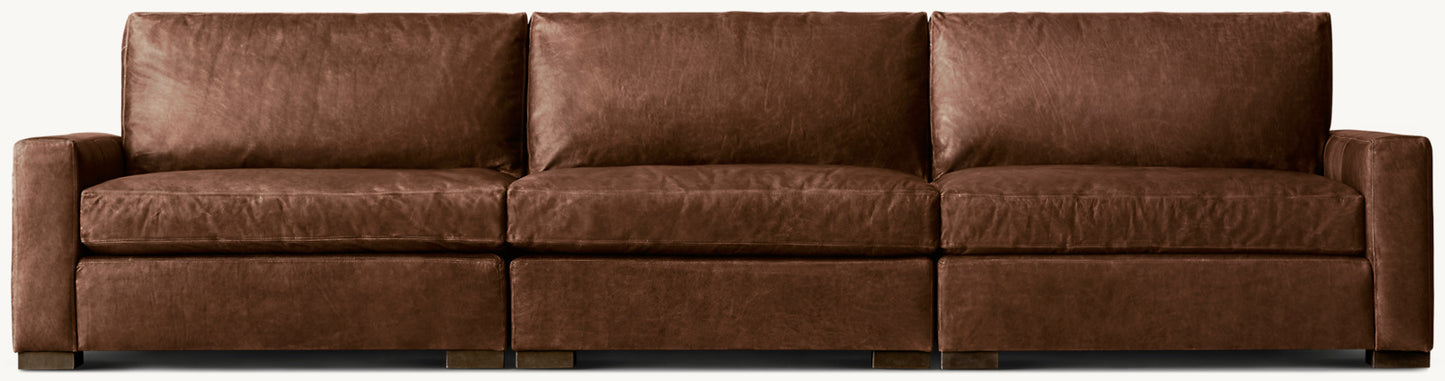 Maxwell Modular Leather 3-Piece Sofa