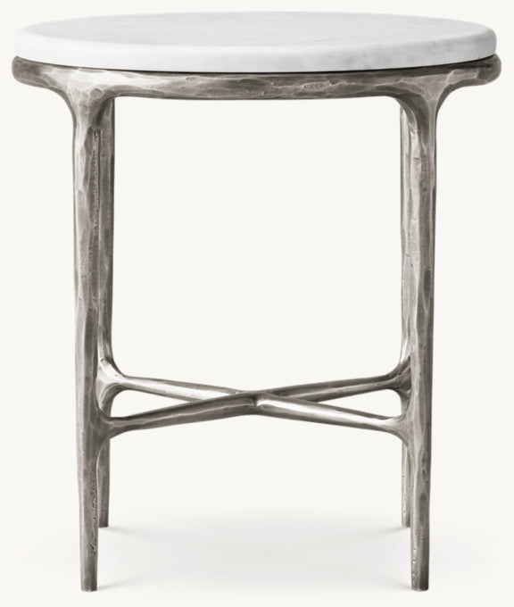 Thaddeus Marble Round Bedside Table