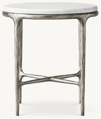Thaddeus Marble Round Bedside Table