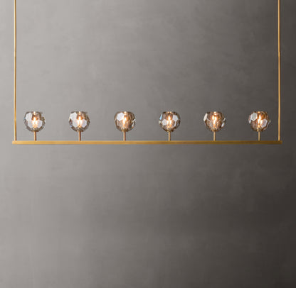 Boule De Cristal Smoke Glass Linear Chandelier 60"