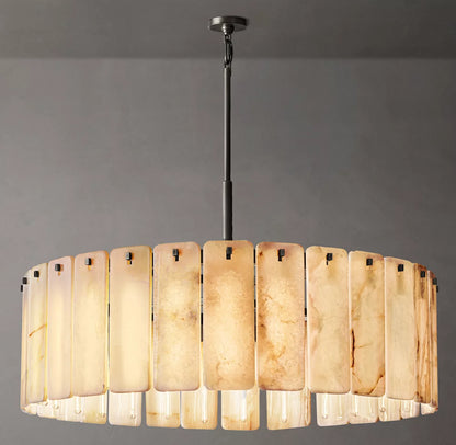 Calamette Onyx Round Chandelier 48"