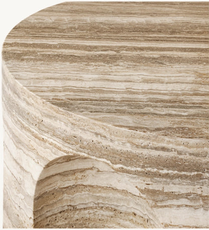 Volta Carved Round Coffee Table