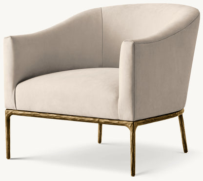 Thaddeus Barrelback Slope Arm Leather Chair