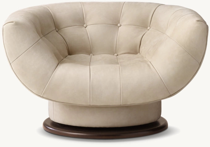 Taite Leather Swivel Chair