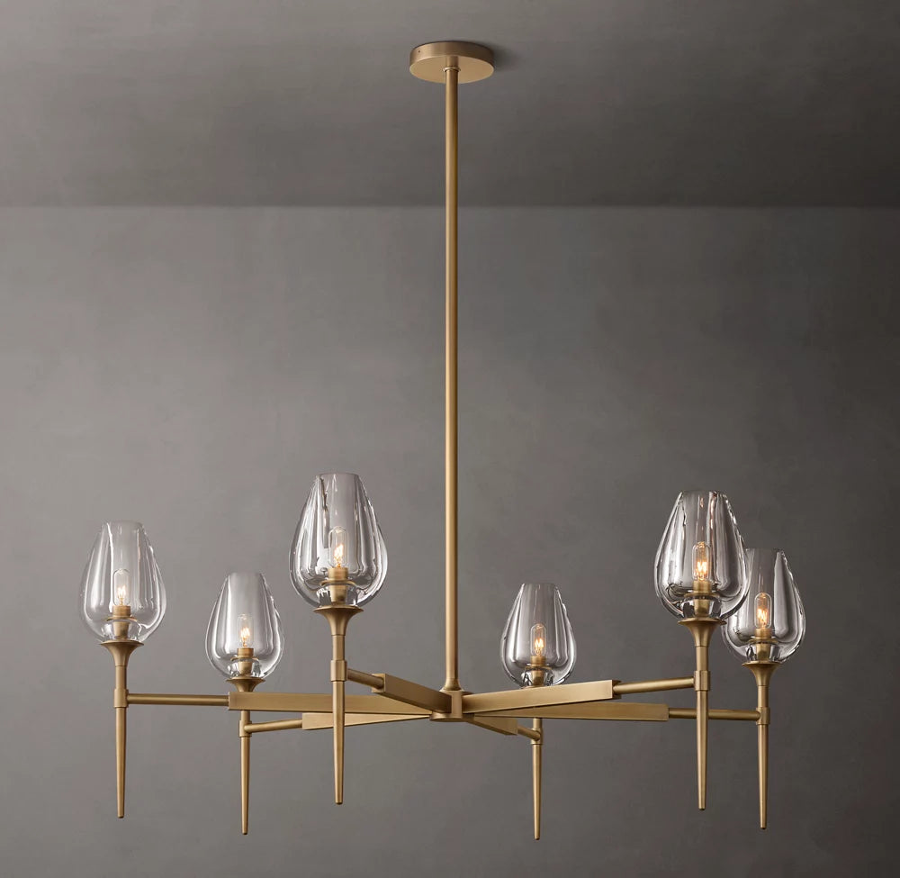 Tulip Round Chandelier 42"
