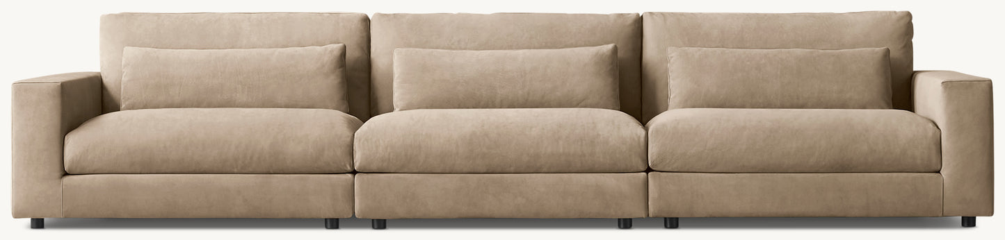 Lugano Modular Leather 3-Piece Sofa