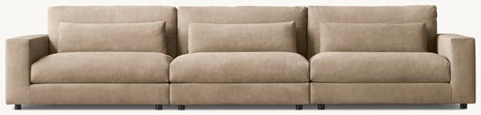 Lugano Modular Leather 3-Piece Sofa