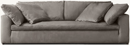 Cloud Leather Bench-Cushion Sofa
