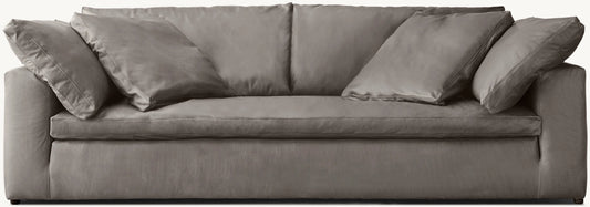 Cloud Leather Bench-Cushion Sofa