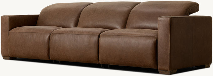 Lennon Recliner Modular Leather 3-Piece Sofa