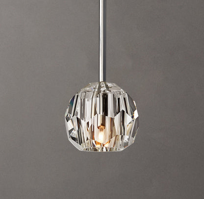 Boule De Cristal Clear Glass Rod Pendant
