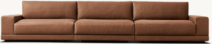 Cortona Modular Leather Full Cushion Back 3-Piece Sofa