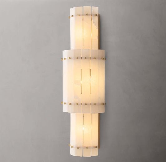 San Marco Alabaster Grand Round Sconce
