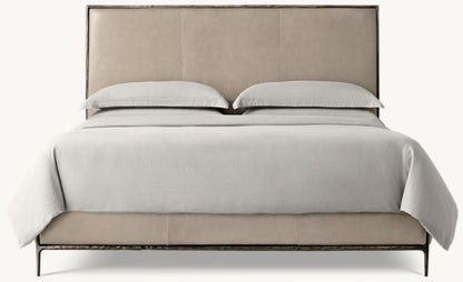 Thaddeus Leather Panel Bed