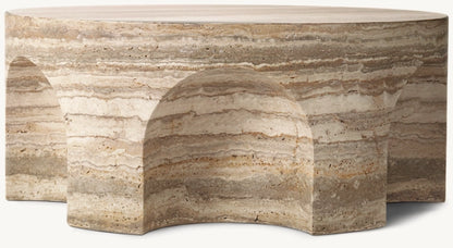 Volta Carved Round Coffee Table