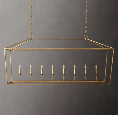 19th C. English Openwork Rectangular Chandelier 72"