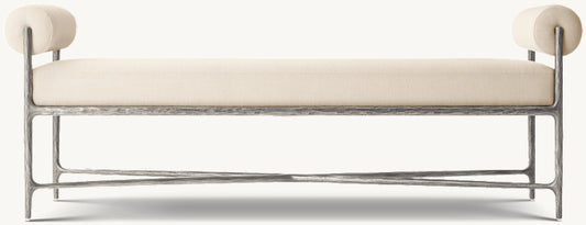 Thaddeus Fabric Double-Bolster End-of-Bed Bench