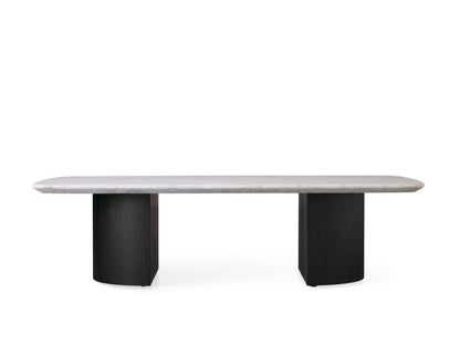 Saint Germain 72" Stone Coffee Table with Dauphine Base and Carrara Top