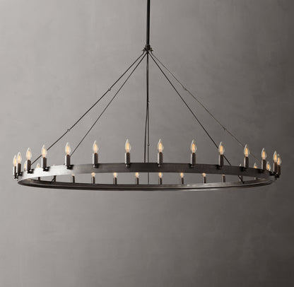 Camino Vintage Candelabra Round Chandelier 63"