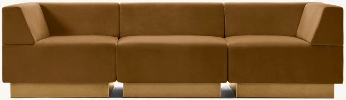 Harvey Probber Cubo Raked Modular 3-Piece Sofa