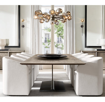 Boule De Cristal Smoke Glass Round Chandelier 36"