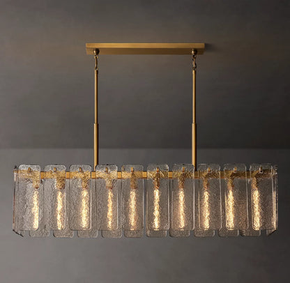 Calamette Glass Rectangular Chandelier 60"